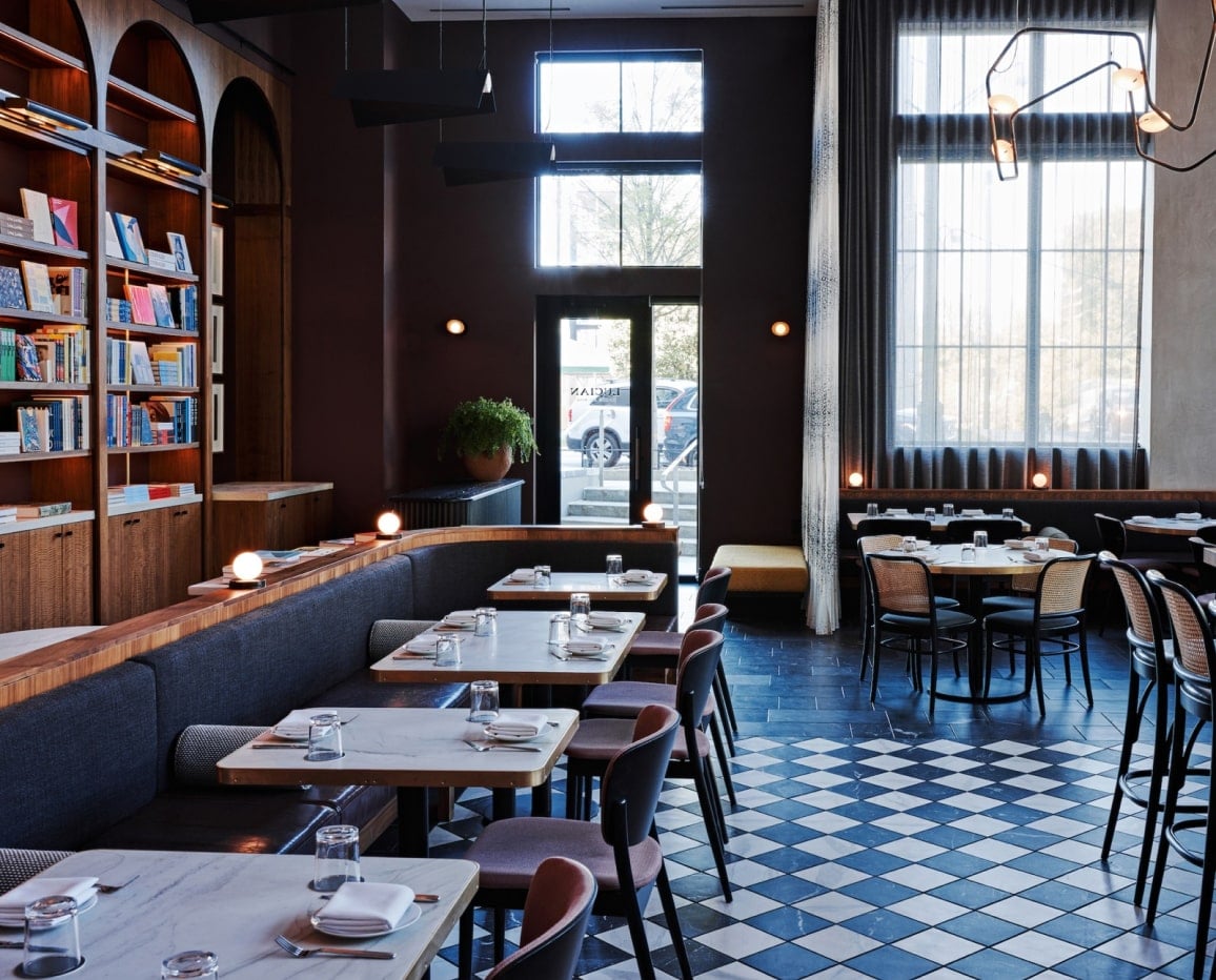 Dining room at Lucian restaurant.